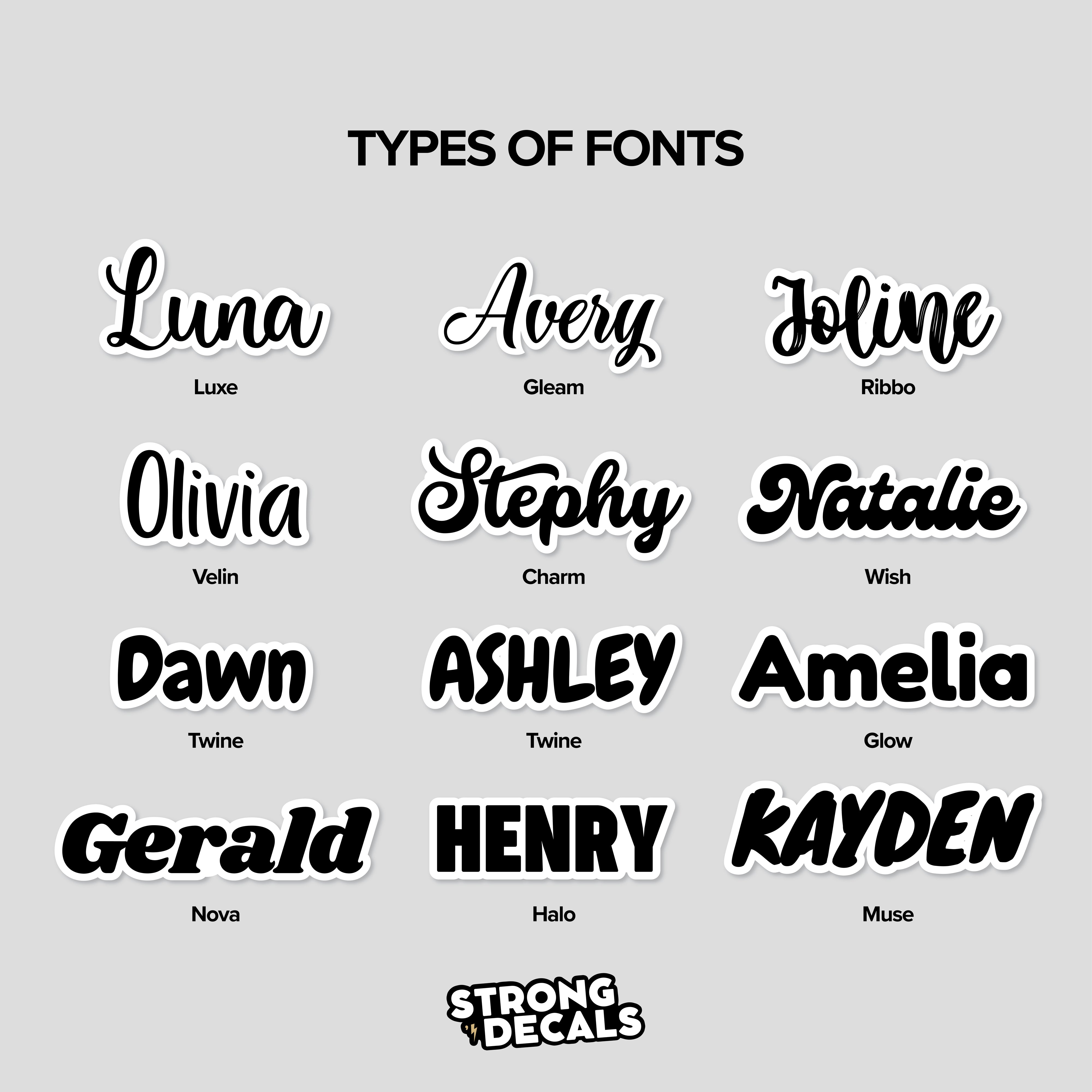 Diecut Name Stickers (20-28pcs)