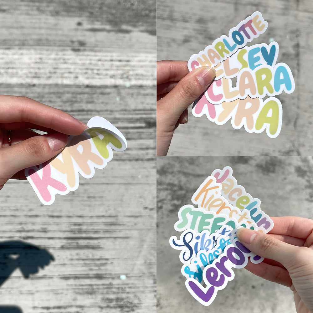 Diecut Name Stickers (20-28pcs)
