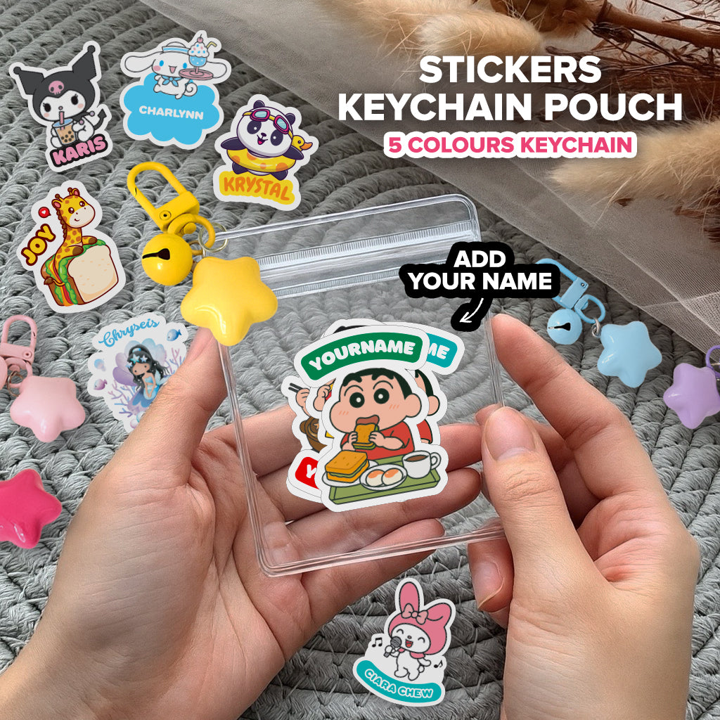 Stickers Keychain Pouch