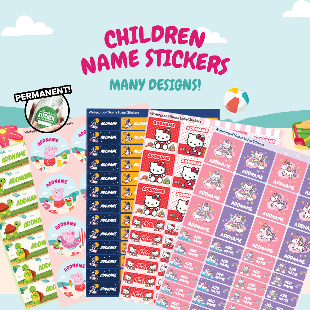 Children Name Stickers (4 Sheets)