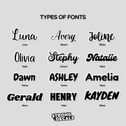 Diecut Name Stickers (20-28pcs)