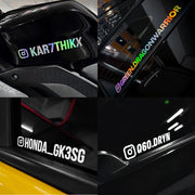 Instagram Facebook TikTok Name Decal
