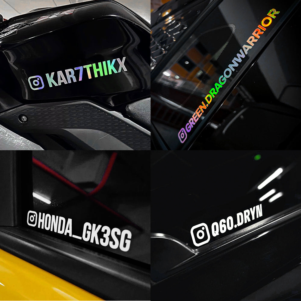 Instagram Facebook TikTok Name Decal